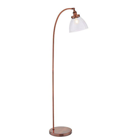 Hansen Task Floor Lamp Aged Copper - Comet Lighting