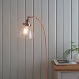 Hansen Task Floor Lamp Aged Copper - Comet Lighting