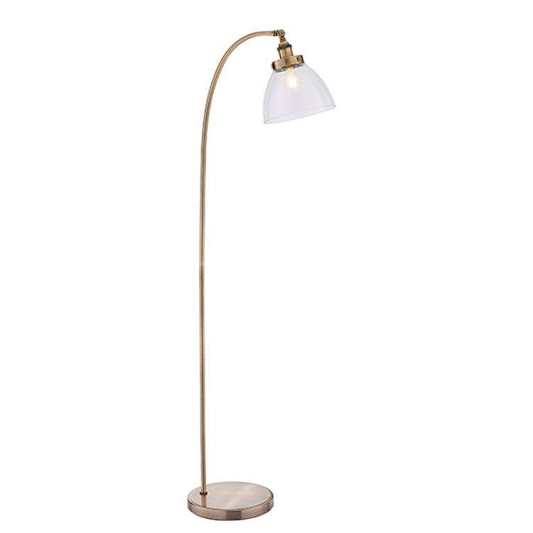 Hansen Task Floor Lamp Antique Brass - Comet Lighting