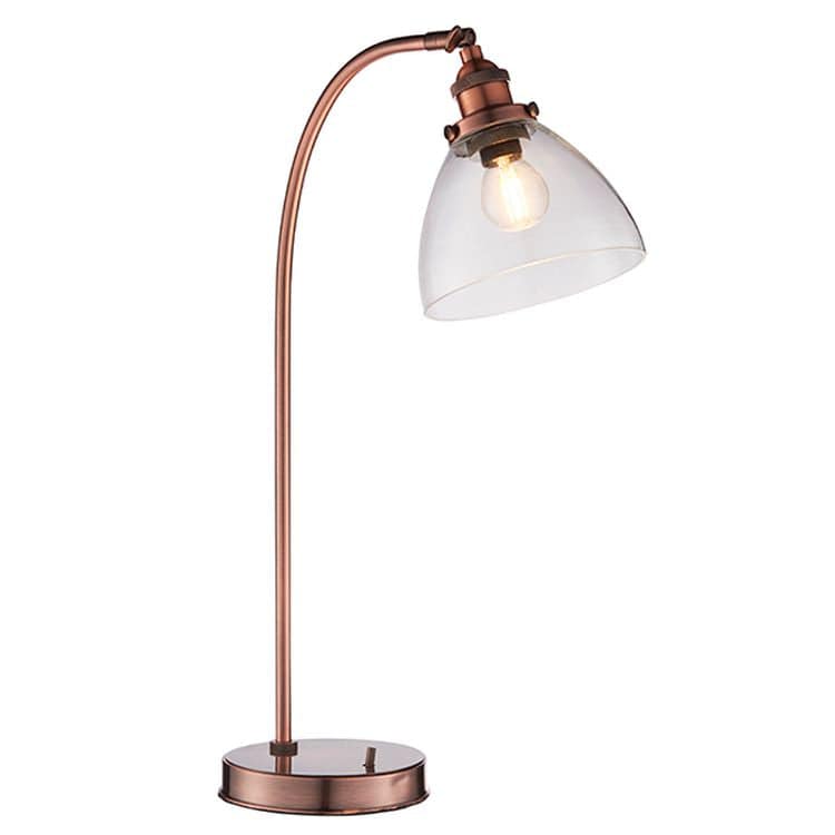 Hansen Task Table Lamp Aged Copper - Comet Lighting