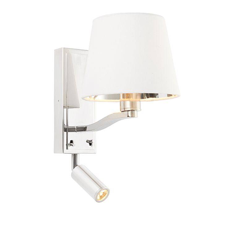 Harvey 1-Light Wall Light & Spotlight Nickel - Comet Lighting