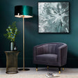 Hayfield Floor Lamp Green Velvet Shade - Comet Lighting