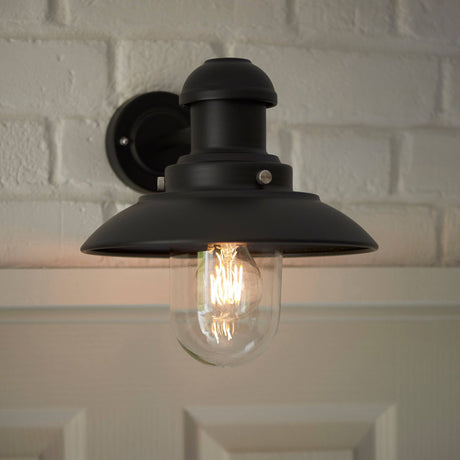 Hereford Outdoor Wall Light B Black - Comet Lighting