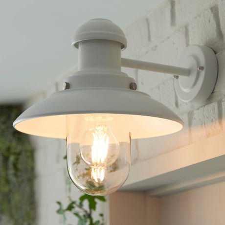 Hereford Outdoor Wall Light B White - Comet Lighting
