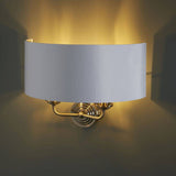 Highclere 2Lt Wall Light Antique Brass - Comet Lighting