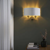 Highclere 2Lt Wall Light Antique Brass - Comet Lighting