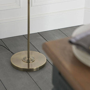 Highclere 3Lt Floor Lamp Antique Brass - Comet Lighting