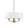 Highclere 3Lt Pendant Ceiling Light Antique Brass - Comet Lighting