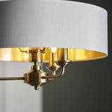 Highclere 3Lt Pendant Ceiling Light Antique Brass - Comet Lighting