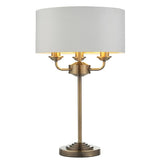 Highclere 3Lt Table Lamp Antique Brass - Comet Lighting