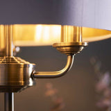 Highclere 3Lt Table Lamp Antique Brass - Comet Lighting