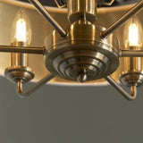 Highclere 6Lt Pendant Antique Brass w/ White Shade - Comet Lighting