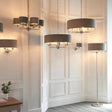 Highclere Floor Lamp with Charcoal Shade - Comet Lighting
