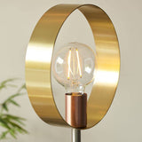 Hoop Floor Lamp Brushed Brass/Copper/Nickel - Comet Lighting