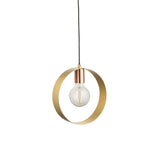 Hoop Pendant Ceiling Light Brushed Brass/Copper/Nickel - Comet Lighting