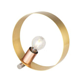 Hoop Table Lamp Brushed Brass/Copper/Nickel - Comet Lighting