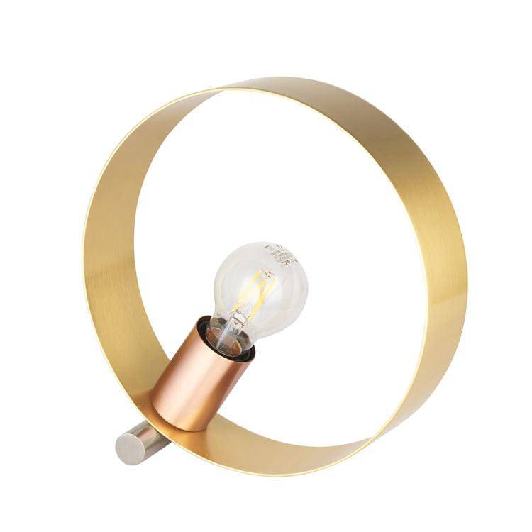 Hoop Table Lamp Brushed Brass/Copper/Nickel - Comet Lighting