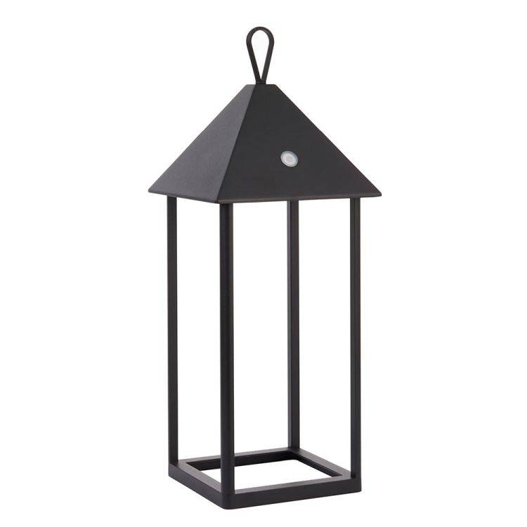 Hoot Large Touch Lantern Matt Black - Comet Lighting