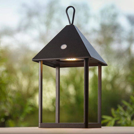 Hoot Medium Touch Lantern Matt Black - Comet Lighting