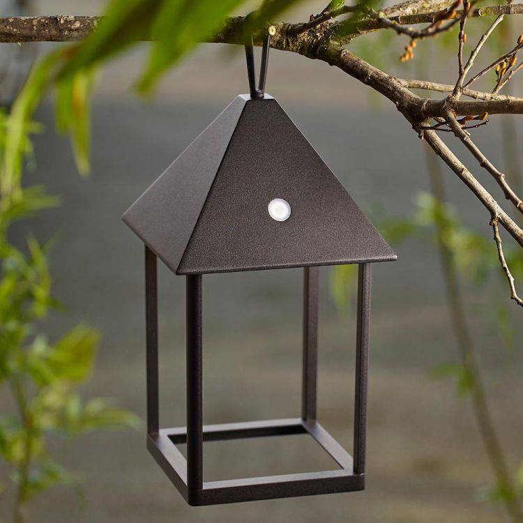 Hoot Medium Touch Lantern Matt Black - Comet Lighting