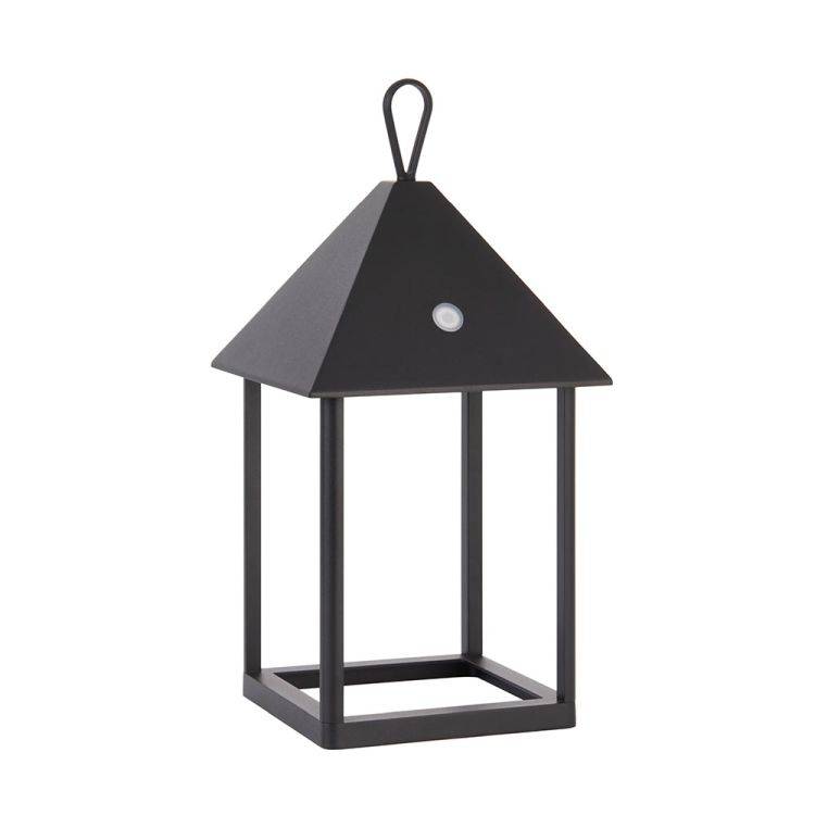 Hoot Medium Touch Lantern Matt Black - Comet Lighting