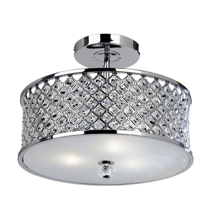 Hudson 3-Light Semi Flush Ceiling Light Chrome - Comet Lighting