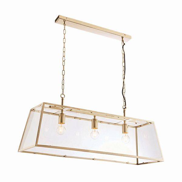 Hurst 3-Light Ceiling Pendant Antique Brass - Comet Lighting