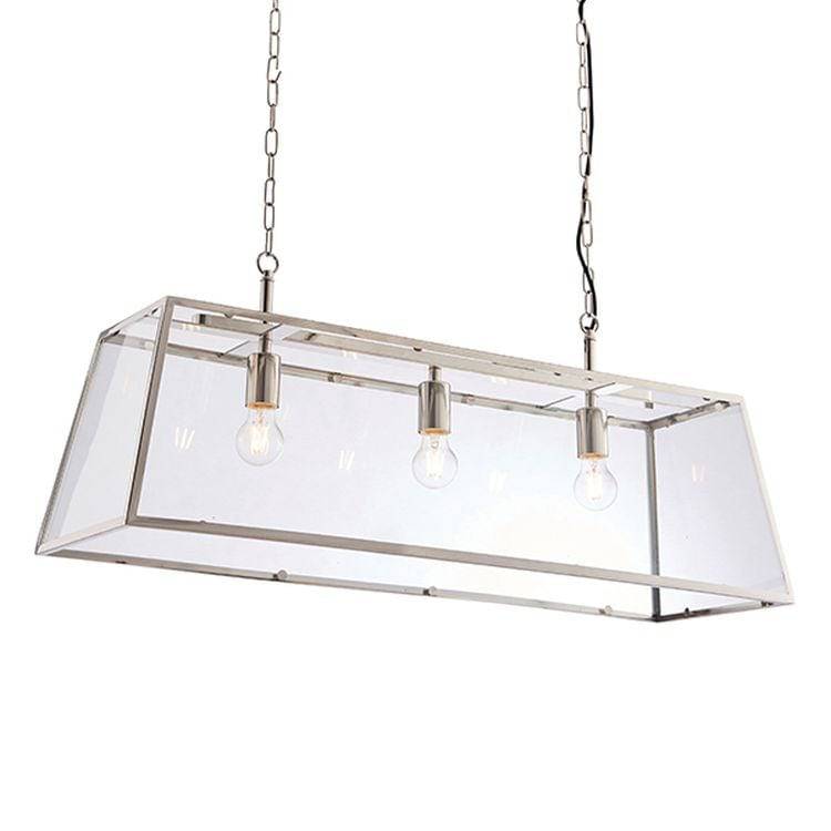 Hurst 3-Light Ceiling Pendant Nickel - Comet Lighting