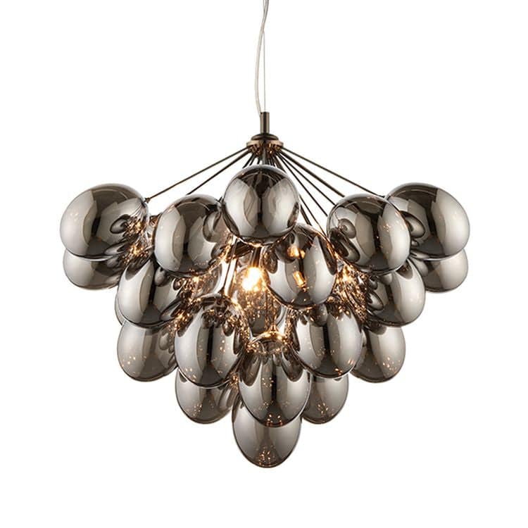 Infinity 6-Light Pendant Ceiling Light Black Chrome - Comet Lighting