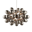 Infinity 8-Light Pendant Ceiling Light Black Chrome - Comet Lighting