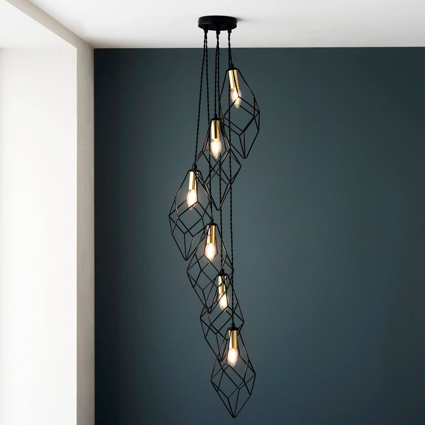 Jaxon 6Lt Pendant Ceiling Light - Comet Lighting