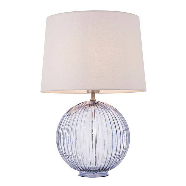 Jemma Smokey Grey Table Lamp & Mia Vintage White Shade - Comet Lighting