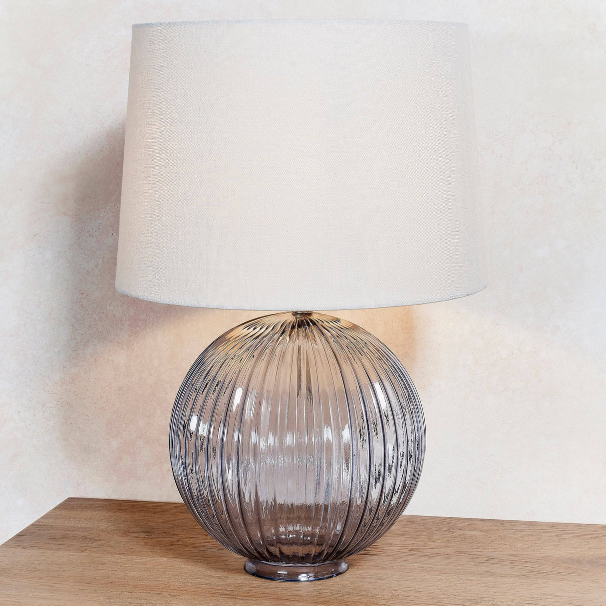 Jemma Table Lamp base only Smoked Grey - Comet Lighting