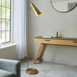 Karna New Task Floor Lamp Antique Brass - Comet Lighting