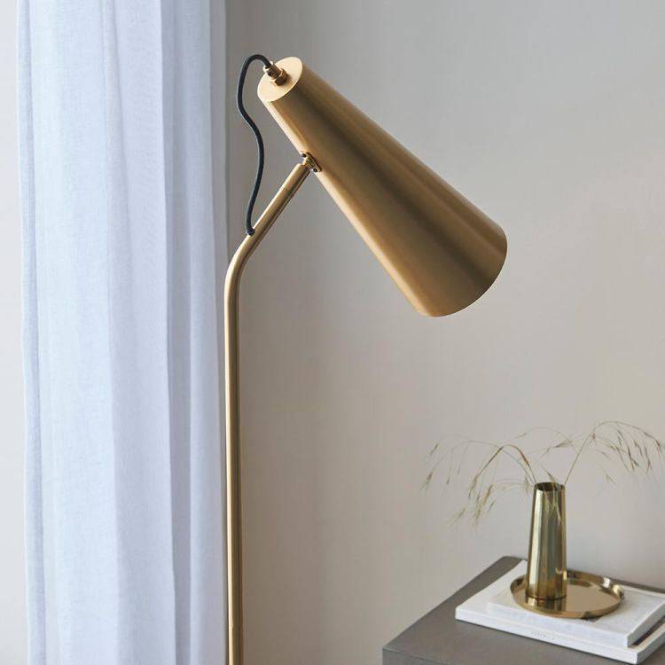 Karna New Task Floor Lamp Antique Brass - Comet Lighting