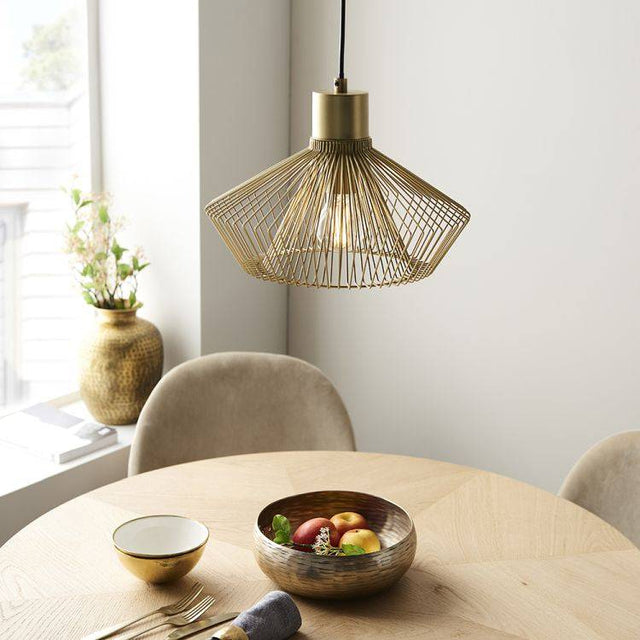 Kimberley Pendant Ceiling Light Gold - Comet Lighting