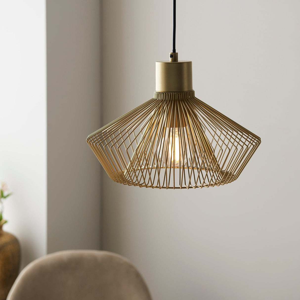 Kimberley Pendant Ceiling Light Gold - Comet Lighting