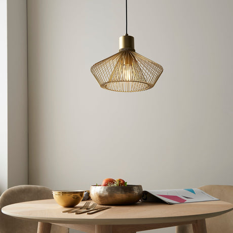 Kimberley Pendant Ceiling Light Gold - Comet Lighting