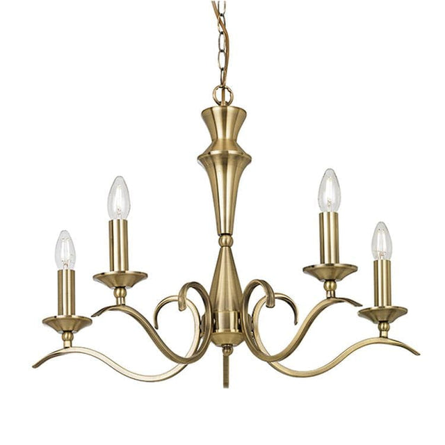 Kora 5-Light Pendant Ceiling Light Antique Brass - Comet Lighting