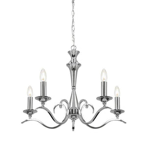 Kora 5-Light Pendant Ceiling Light Chrome - Comet Lighting