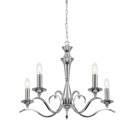 Kora 5-Light Pendant Ceiling Light Chrome - Comet Lighting