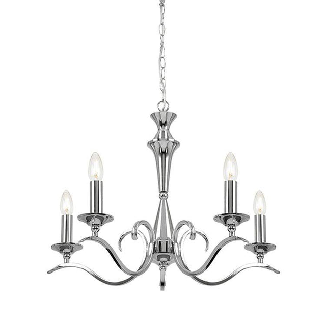 Kora 5-Light Pendant Ceiling Light Chrome - Comet Lighting