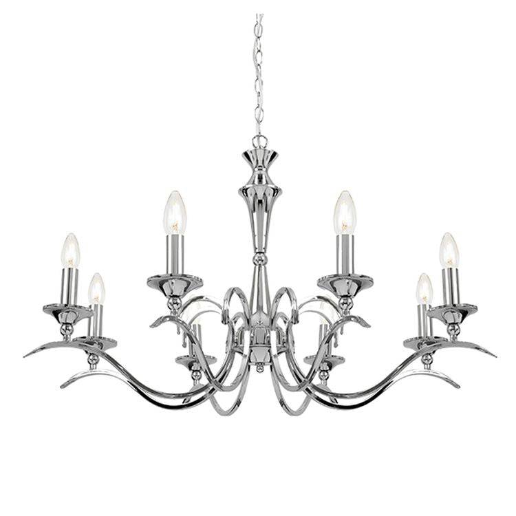 Kora 8-Light Pendant Ceiling Light Chrome - Comet Lighting