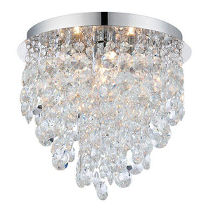 Kristen 3-Light Flush Ceiling Light Chrome - Comet Lighting