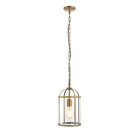 Lambeth 1-Light Pendant Ceiling Light Antique Brass - Comet Lighting