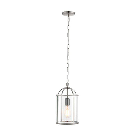 Lambeth 1-Light Pendant Ceiling Light Satin Nickel - Comet Lighting