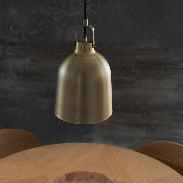 Lazenby Pendant Ceiling Light Antique Brass - Comet Lighting