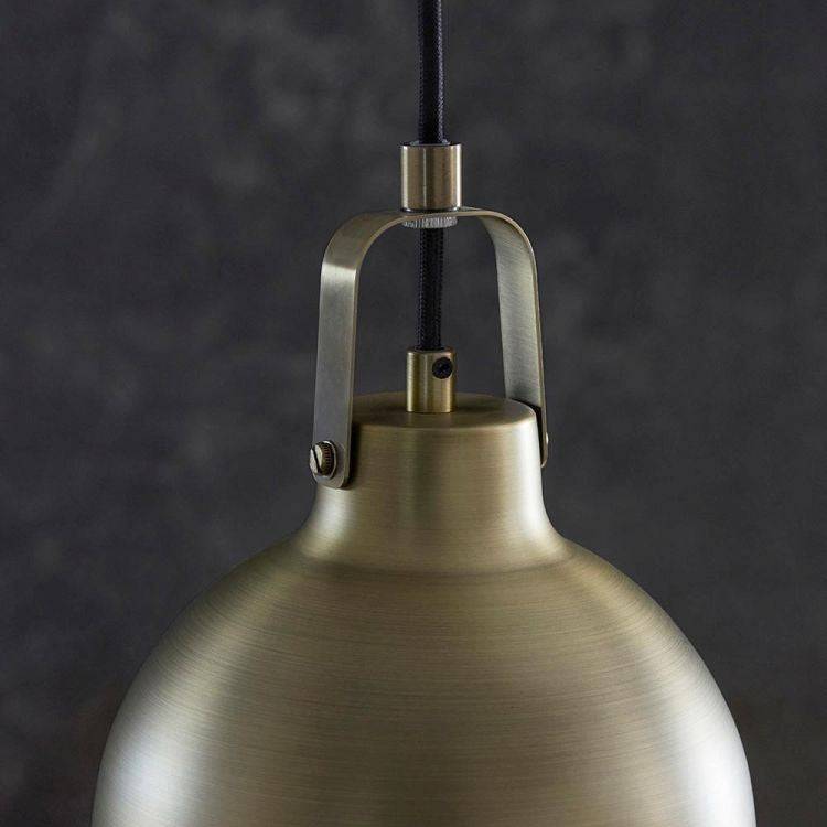 Lazenby Pendant Ceiling Light Antique Brass - Comet Lighting