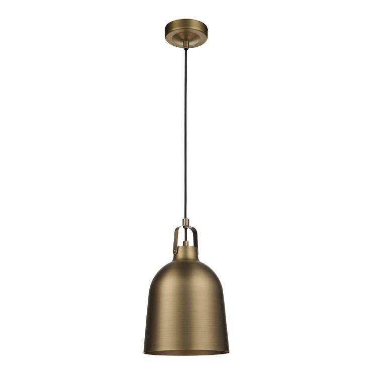 Lazenby Pendant Ceiling Light Antique Brass - Comet Lighting