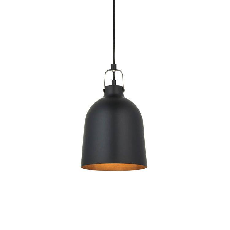 Lazenby Pendant Ceiling Light Matt Black - Comet Lighting